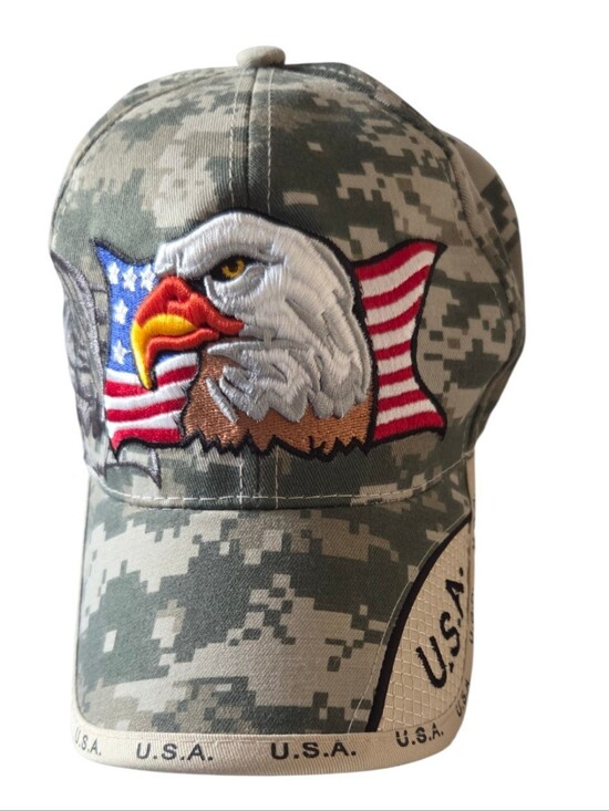 US Honor Other - US Honor USA Eagle Flag Digital Camo Baseball Cap Hat Adjustable Patriotic